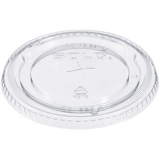 Solo SCC 626TS Straw Slotted Clear Lids - Flat - 1000  Carton - Clear