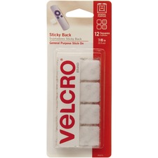 Velcro VEK 90073 Velcroreg; Brand Sticky Back Squares, 78in Squares, W