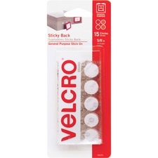 Velcro VEK 90070 Velcroreg; Brand Sticky Back Circles, 58in Circles, W