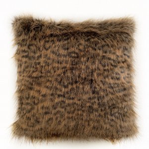 Plutus PBSF1513-P-2424-DP Plutus Brown Tawny Faux Fur Luxury Throw Pil