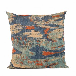 Plutus PBRA2479-1616-DP Plutus Blue Velvet Damask Luxury Throw Pillow 