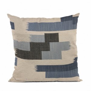 Plutus PBRA2497-2030-DP Plutus Blue Blocks Stripe Luxury Throw Pillow