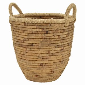 Plutus PBTH93296 Water Hyacinth Basket In Brown Natural Fiber