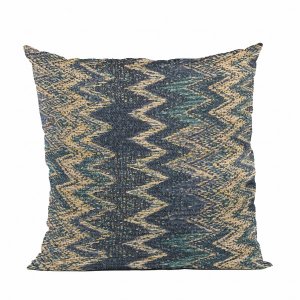 Plutus PBRA2482-2026-DP Plutus Blue Wave Chevron Luxury Throw Pillow