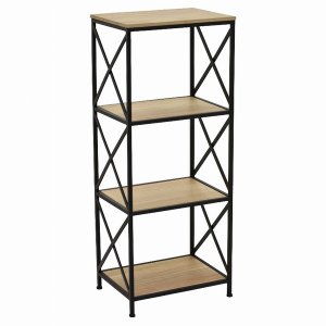 Plutus PBTH92876 Metalwood Plant Stand In Brown Metal