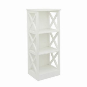 Plutus PBTH92944 Storage Rack-white In White Wood