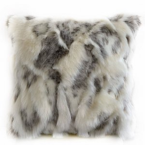 Plutus PBSF1428-P-2222-DP Plutus Ivory,gray Ivory Rabbit Fur Animal Fa