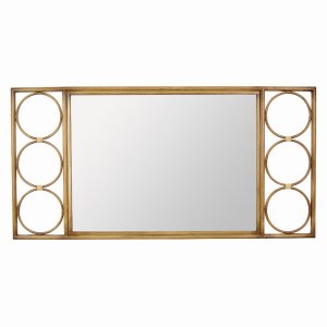 Plutus PBTH93228 Metal Mirror Decoration In Brown Metal