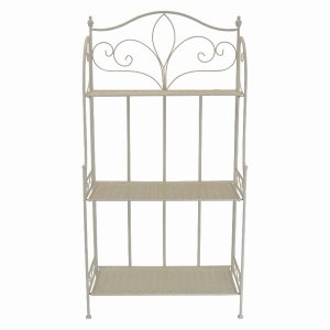 Plutus PBTH92434 Metal Plant Stand In White Metal