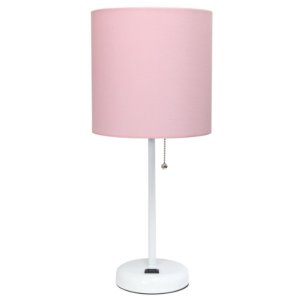 All LT2024-POW Limelights White Stick Lamp With Charging Outlet And Fa