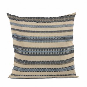 Plutus PBRA2517-2222-DP Plutus Blue, Beige Lanes Stripe Luxury Throw P