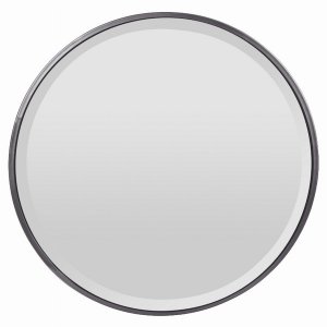 Plutus PBTH92781 Wall Mirror- Gun Metal In Silver Metal