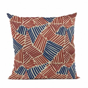 Plutus PBRA2508-2036-DP Plutus Red, Blue Sketch Abstract Luxury Throw 