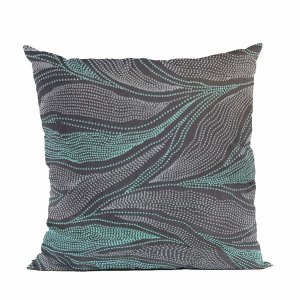 Plutus PBRA2487-2626-DP Plutus Blue Leafs Floral Luxury Throw Pillow