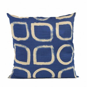 Plutus PBRA2511-2036-DP Plutus Blue Block Dot Luxury Throw Pillow