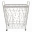 Plutus PBTH93041 Metal Basket In White Metal