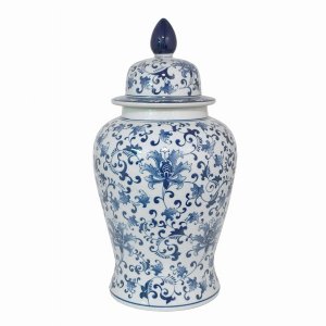 Plutus PBTH94203 Blue And White Porcelain Templar Jar