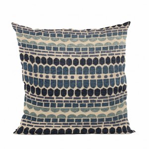 Plutus PBRA2503-2026-DP Plutus Blue Harmony Border Luxury Throw Pillow