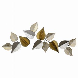 Plutus PBTH92186 Leaf Wall Decor In Multi-colored Metal