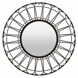 Plutus PBTH93973 Metal Mirror In Black Metal