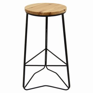 Plutus PBTH94312 Woodmetal Plant Stand In Brown Metal