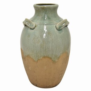 Plutus PBTH93384 Ceramic Vase In Green Porcelain