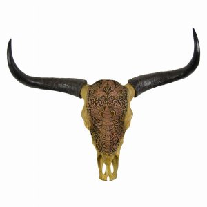 Plutus PBTH93473 Bison Wall Dec In Multi-colored Resin