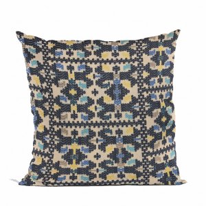 Plutus PBRA2491-2026-DP Plutus Blue Morocco Damask Luxury Throw Pillow