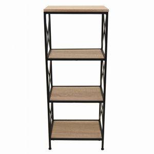 Plutus PBTH94501 Metalwood Plant Stand In Brown Metal