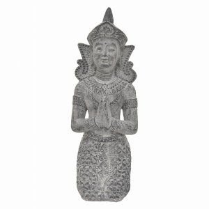 Plutus PBTH94287 Buddha Figurine In Gray Resin