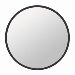 Plutus PBTH92915 Metal Wall Mirror In Black Metal