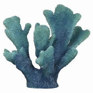 Plutus PBTH93776 Coral Tabletop Decoration In Blue Resin