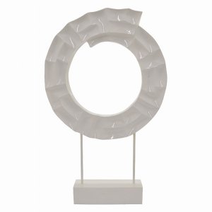 Plutus PBTH92150 Sculpture With Base In White Resin