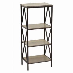 Plutus PBTH92999 Metalwood Plant Stand In Brown Metal