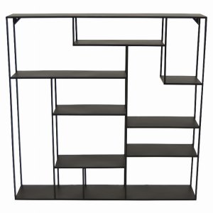 Plutus PBTH94550 Metal Wall Storage Rack In Black Metal