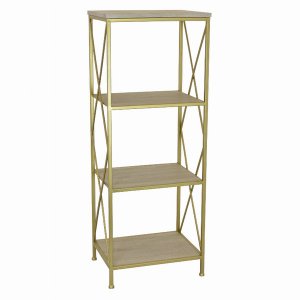 Plutus PBTH92817 Metal Plant Stand In Gold Metal