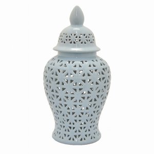 Plutus PBTH94219 Pierced  Jar In Blue Porcelain