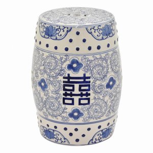 Plutus PBTH93511 Blue And White Porcelain Garden Stool