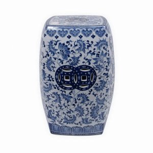 Plutus PBTH94299 Blue And White Porcelain Garden Stool