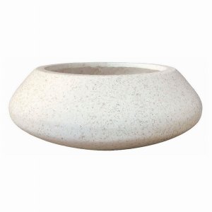 Plutus PBTH93962 Planter - Terrazzo Finish In White Resin