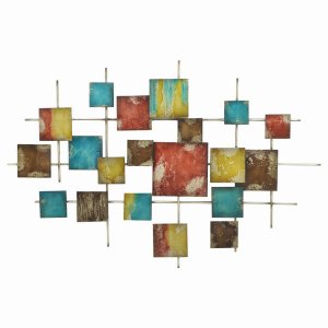 Plutus PBTH94340 Contemporary Wall Decor In Multi-colored Metal