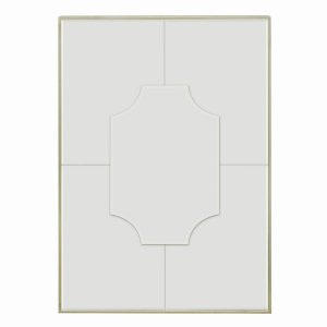 Plutus PBTH93728 Wood Mirror In Gold Wood