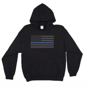 Fox 64-8482 L Pulloverhooded Policethin Blue Line Black - Large