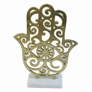 Plutus PBTH92986 Hand Fatima Decor In Gold Metal