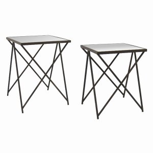 Plutus PBTH92251 Metal Plant Stand -in Black Metal Set Of 3