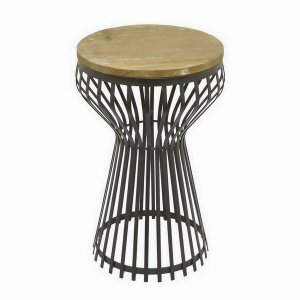 Plutus PBTH94180 Metalwood Accent Table In