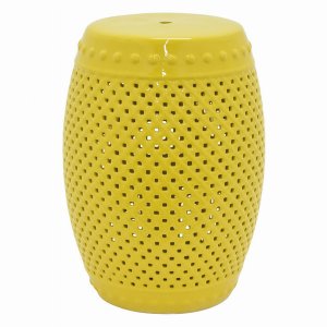 Plutus PBTH92909 Garden Plant Stand In Yellow Porcelain