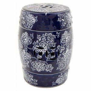 Plutus PBTH93512 Blue And White Porcelain Garden Stool