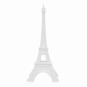 Plutus PBTH93841 Eiffel Tower Decoration In White Resin