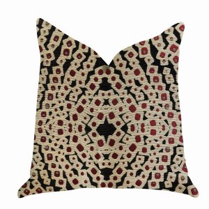 Plutus PBRA1378-1616-DP Plutus Scarlet Gem Throw Pillow - Red  Black E